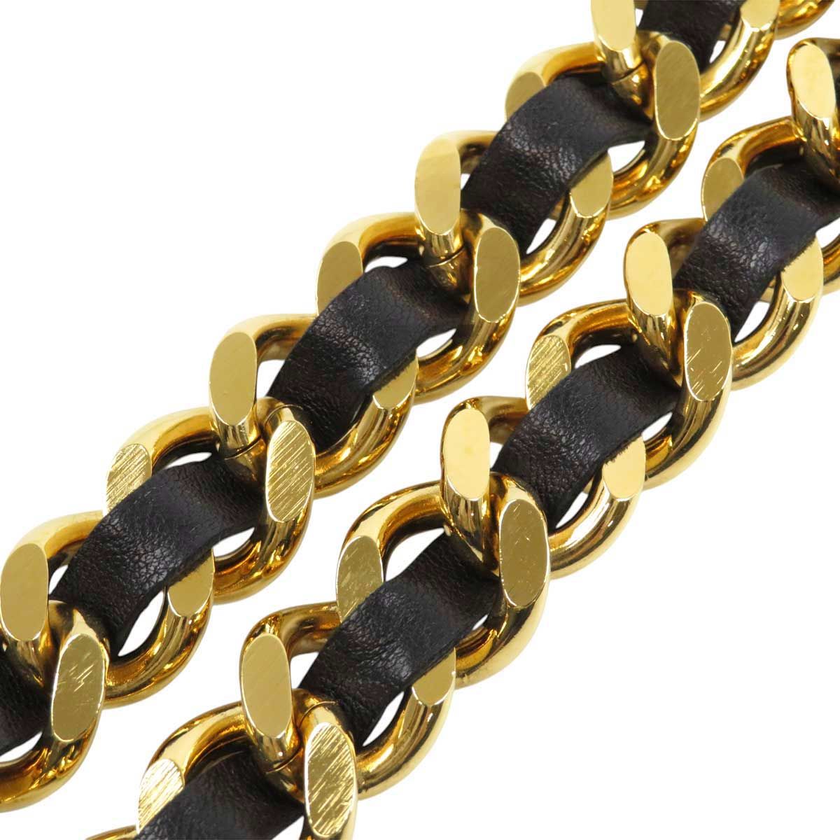 美品 CHANEL シャネル ヴィンテージ レザーチェーンベルト ココマーク CHANEL 中古品 シャネル チェーンベルト ココマーク レザー