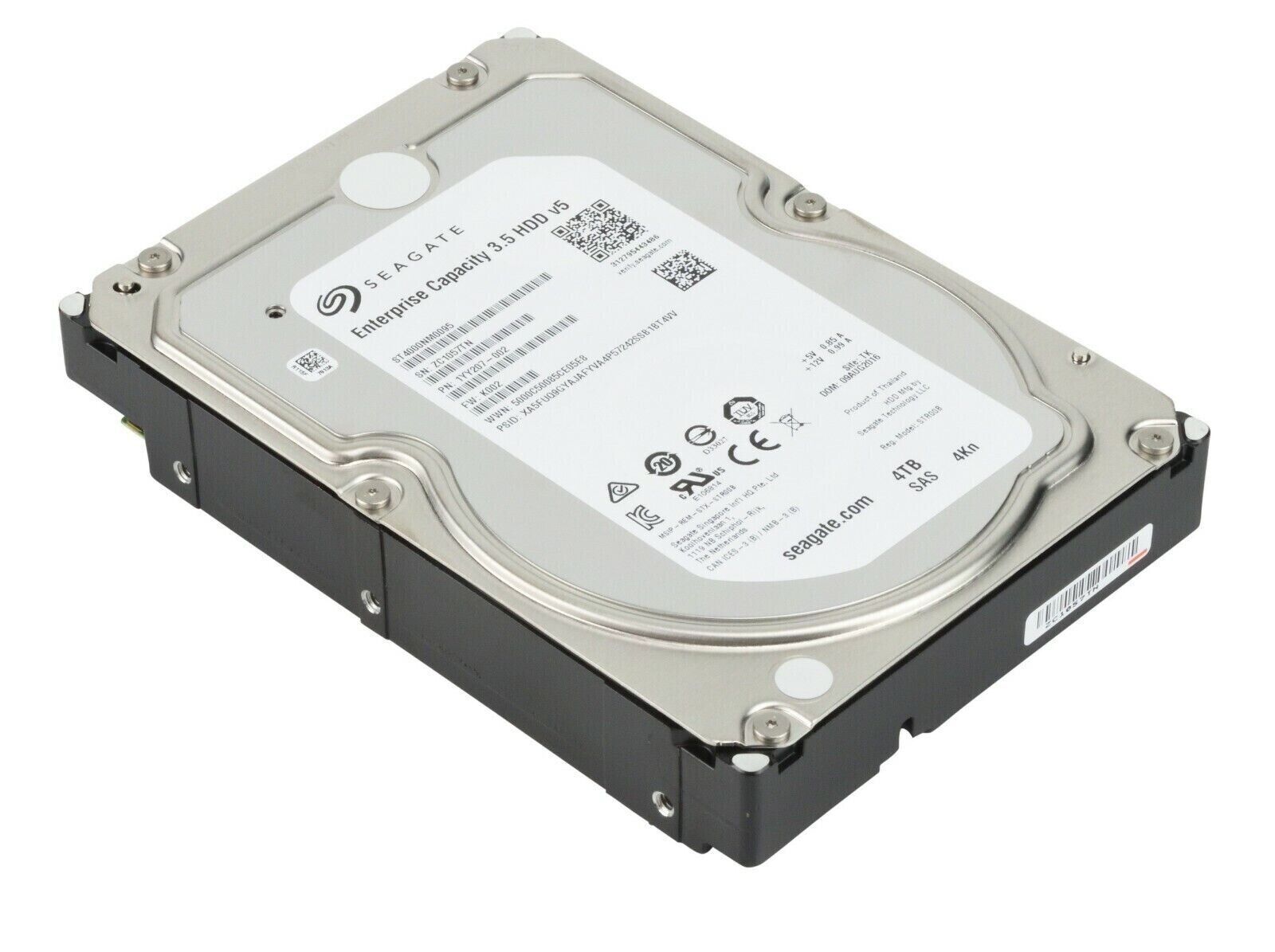 SEAGATE 4TB 7.2K 3.5インチ 12Gb/s 4Kn SAS HDD ST4000NM0095