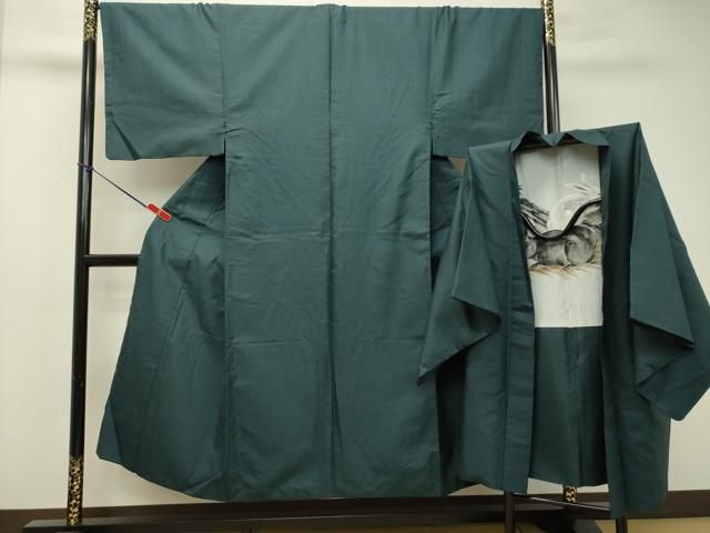 平和屋着物●男性　紬　アンサンブル　100亀甲　総詰め　正絹　逸品　DAAT1113tw 平和屋着物○男性 紬 アンサンブル 100亀甲 総詰め 正絹 逸品