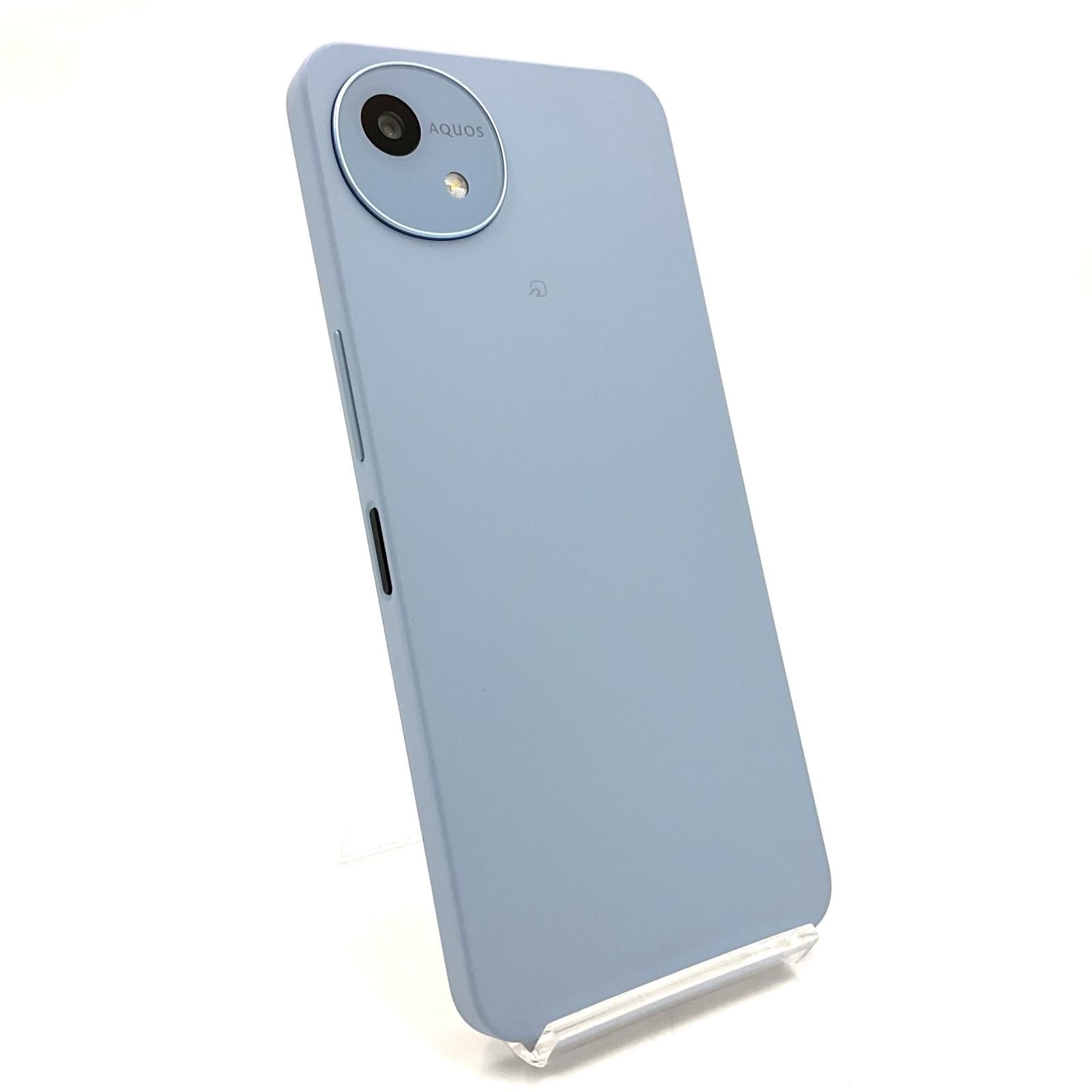 【全額返金保証】【最速発送】SHARP AQUOS wish4 64GB ブルー docomo SH-52E 白ロム ほぼ未使用 通電確認済
