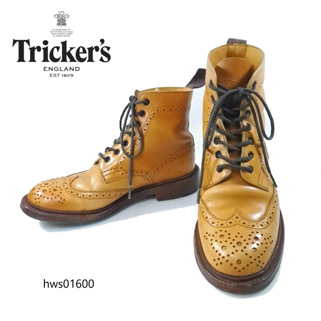 Tricker s カントリーブーツ レースアップ ウイングチップ UK4 トリッカーズ レディース ブラウン hws01600