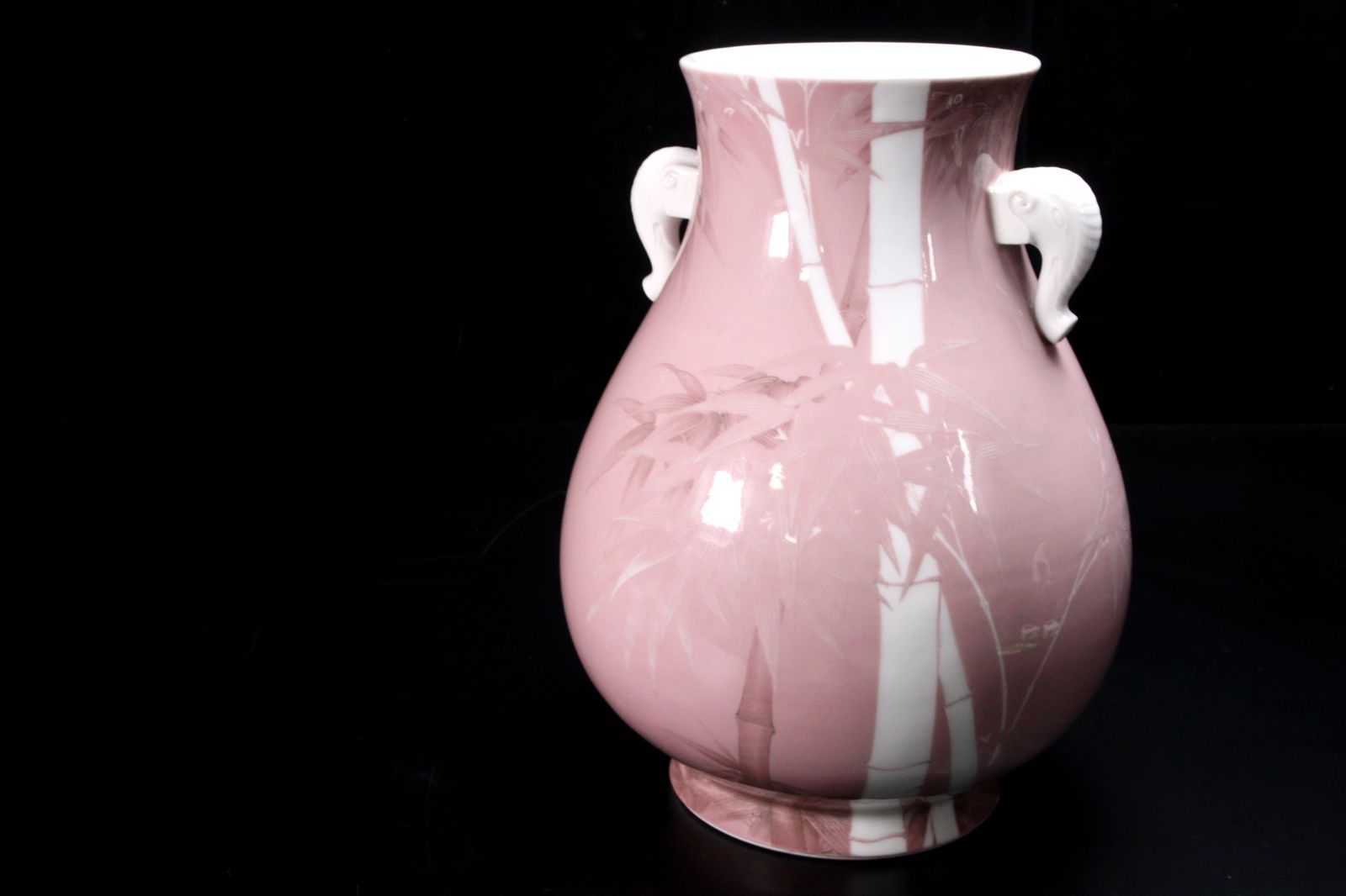 3-2580 那波鳳翔作 播州相生焼 双耳？ 共箱共布 茶道具