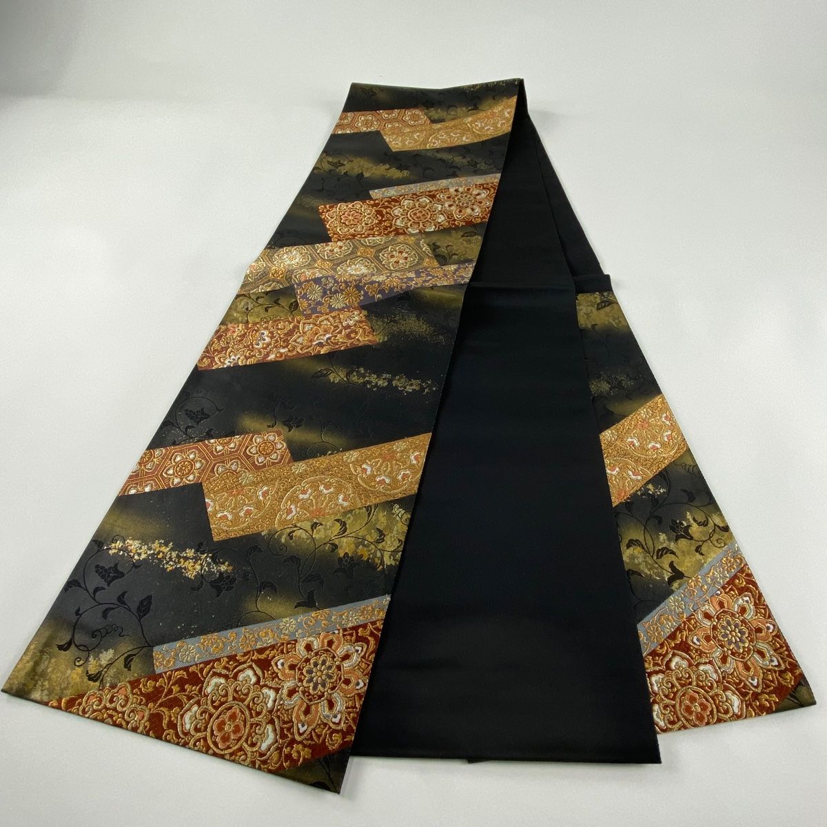 V9335 ●高級 正絹 唐織 六通 袋帯 華文 花文 A9793 ○高級 正絹 唐織 六通 袋帯 華文 花文 - メルカリ