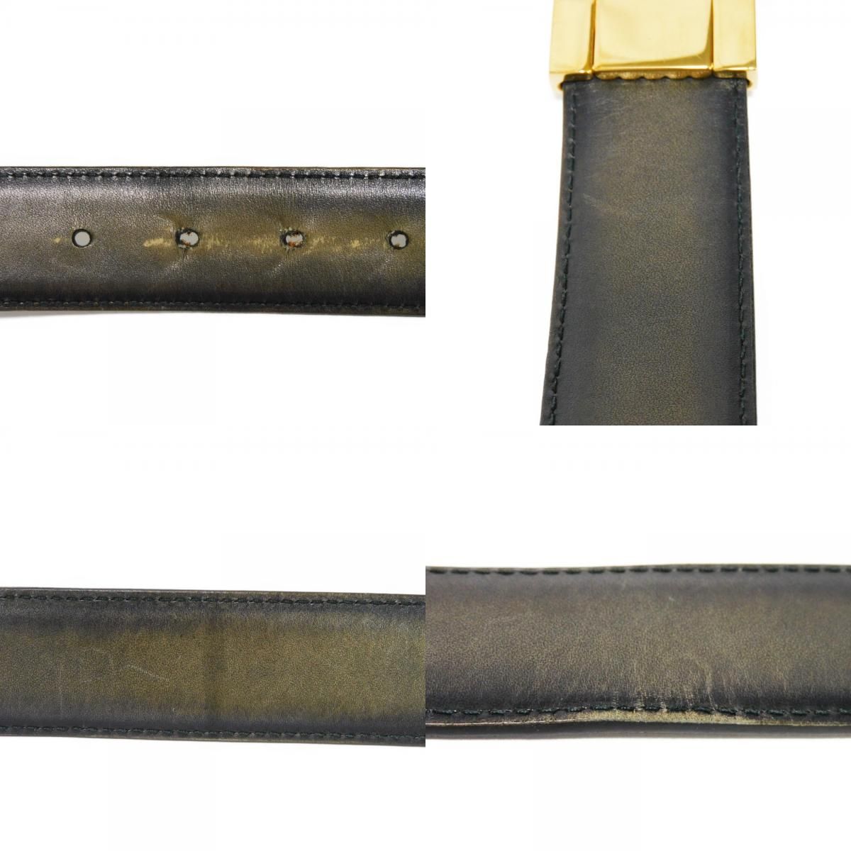 Berluti ベルルッティ　カリグラフィー　ベルト　美品　35mm 75-30 B ボリュート スクリットレザー 35MM リバーシブルベルト