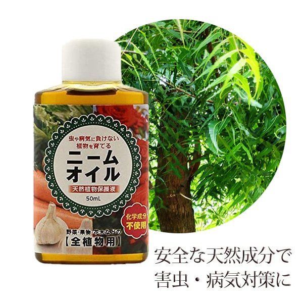 メルカリshops ニームオイル 50ml 天然植物保護液 虫除け 無農薬 害虫駆除 害虫対策