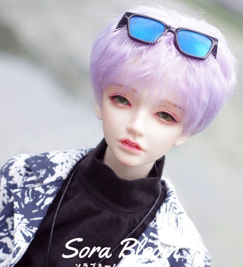 AS124 BJD 1/3 人形 ドール 用ウィッグ カツラ 耐熱 ハンドメイド