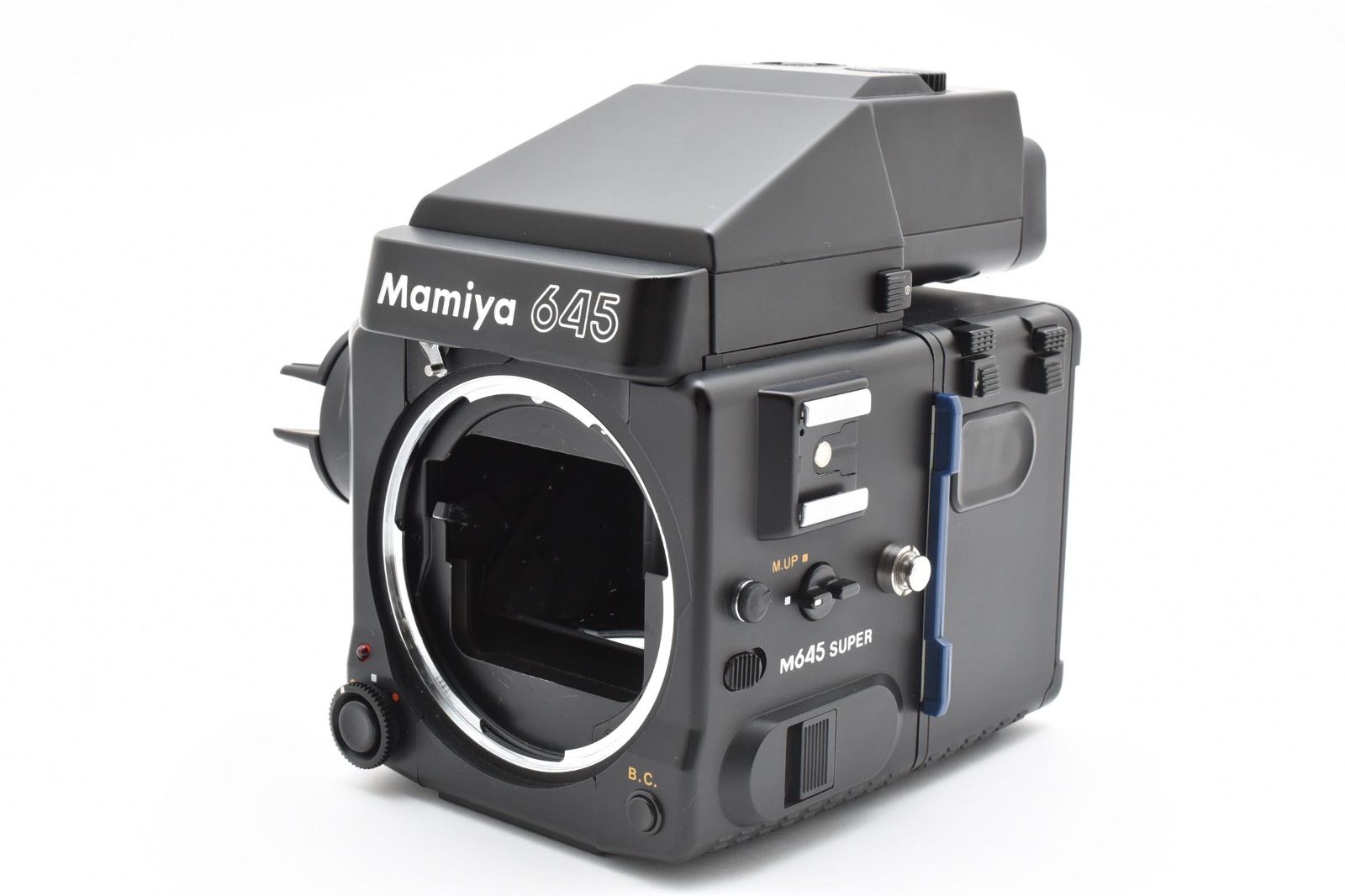 ◆ 上 マミヤ Mamiya M645 Super ボディ ボデー AE プリズムファインダー 120 フィルムバック 動作 済 2311 ◆