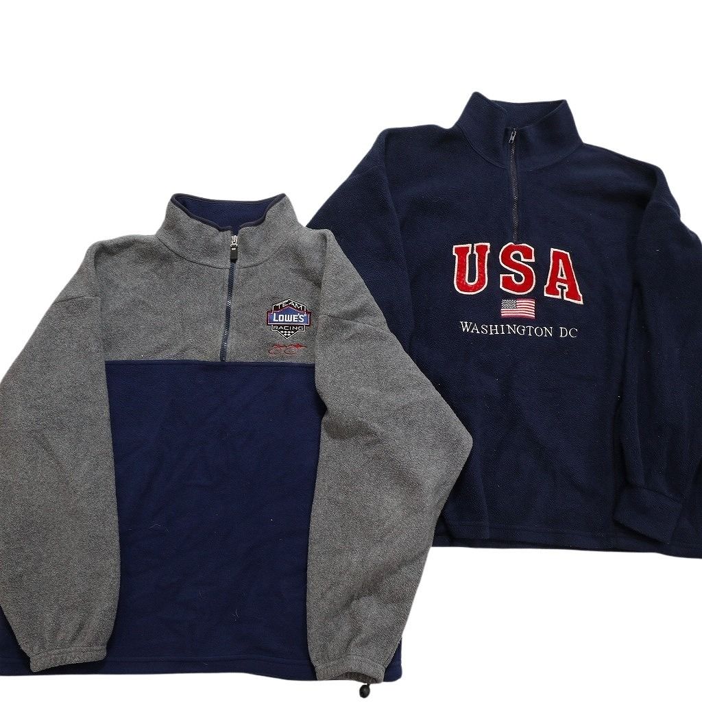 古着卸 まとめ売り フリースMIX 6枚セット (メンズ XL ) フルジップ