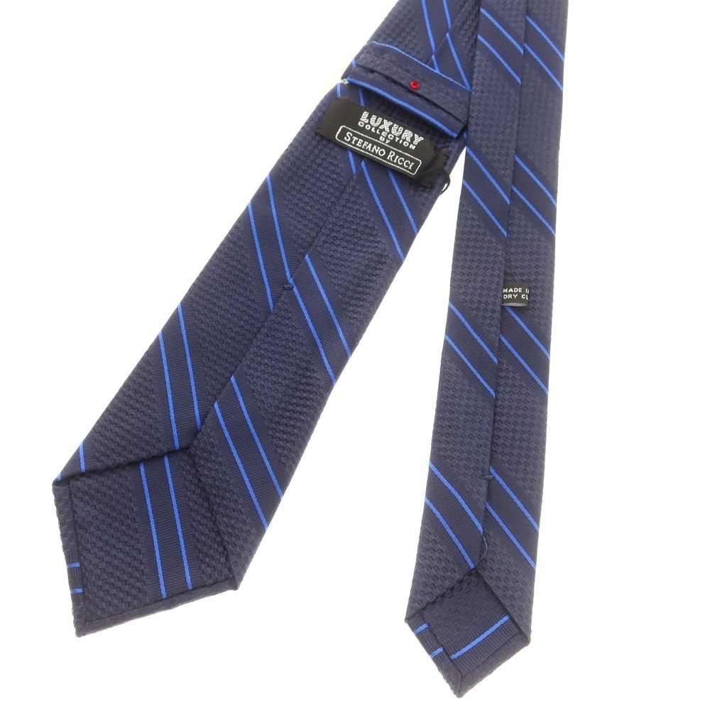 New】Stefano Ricci Silk Striped Tie Navy [Men's] ‐ Mercari Japan