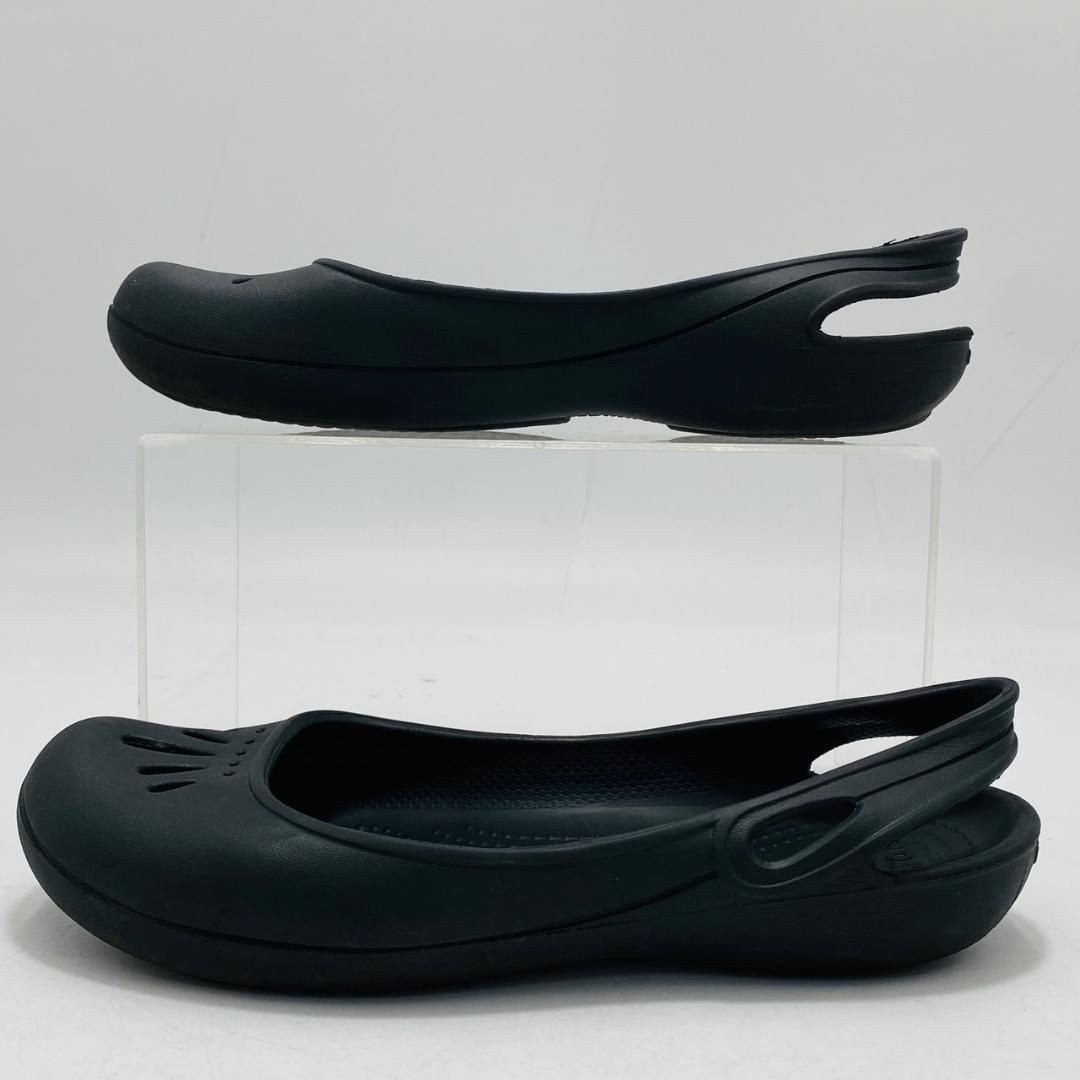 crocs マリンディ フラットシューズ ラバー W7 23cm ブラック