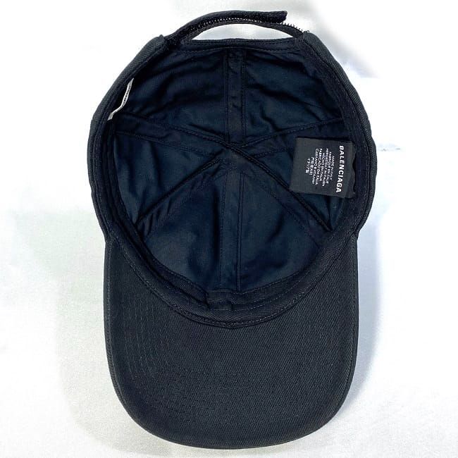 BALENCIAGAバレンシアガCREWロゴキャップ BALENCIAGA バレンシアガ 刺繍ロゴ キャップ 帽子 crew ブラック