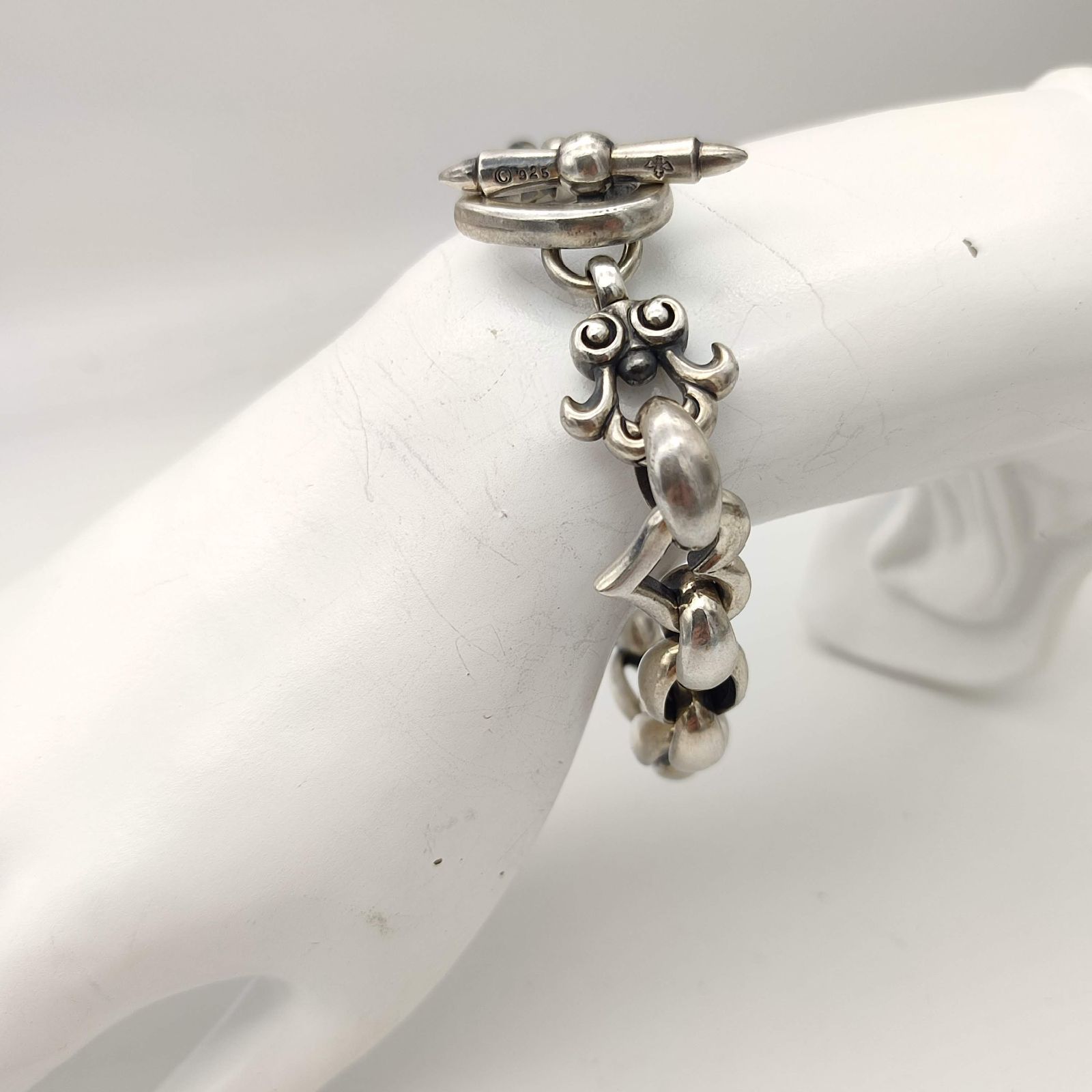 アルテミスクラシック ハートトグルデザインブレスレット シルバー925