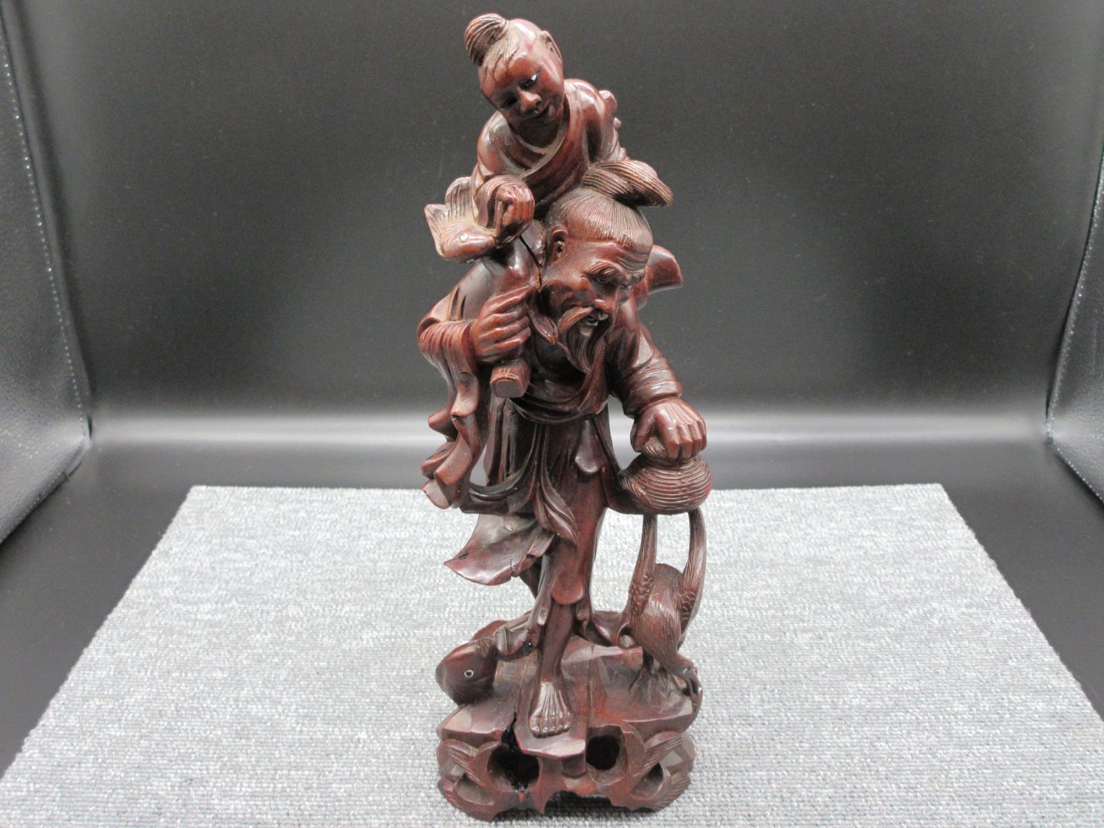 置物仙人三体アンティーク 中国美術