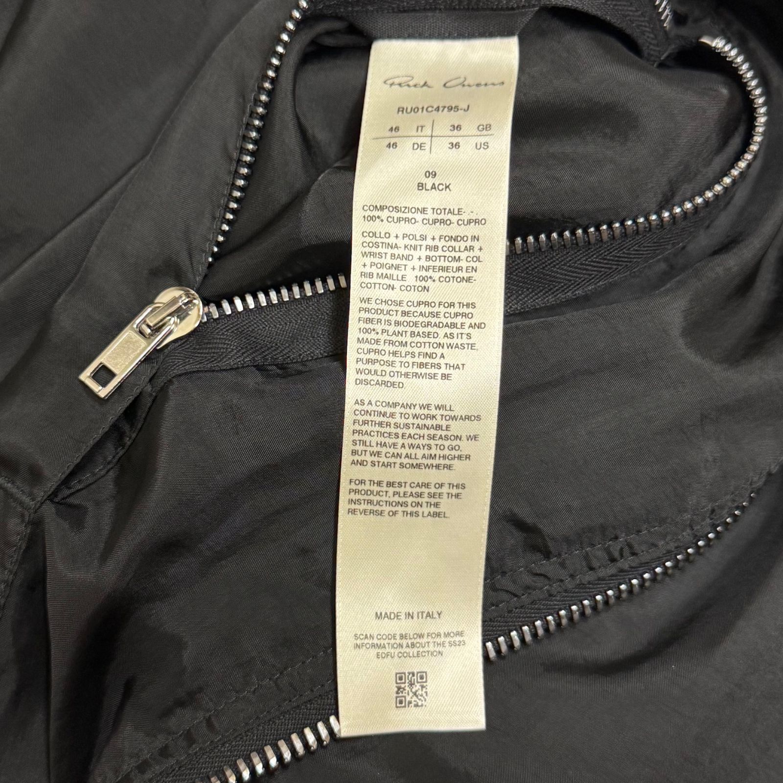国内正規 参考上代 205700円 Rick Owens 23SS JUMBO PETER FLIGHT 