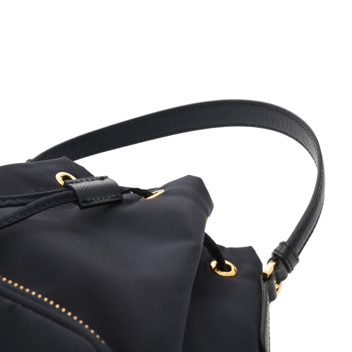 プラダ 巾着 2WAY ネイビー ユニセックス ナイロン ショルダーバッグ