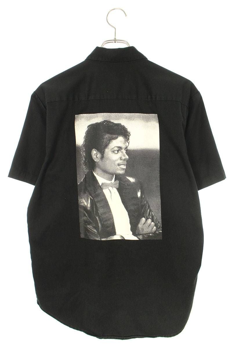 SUPREME シュプリーム 17SS Michael Jackson S/S Work Shirtマイケルジャクソンプリント 半袖シャツ グリーン