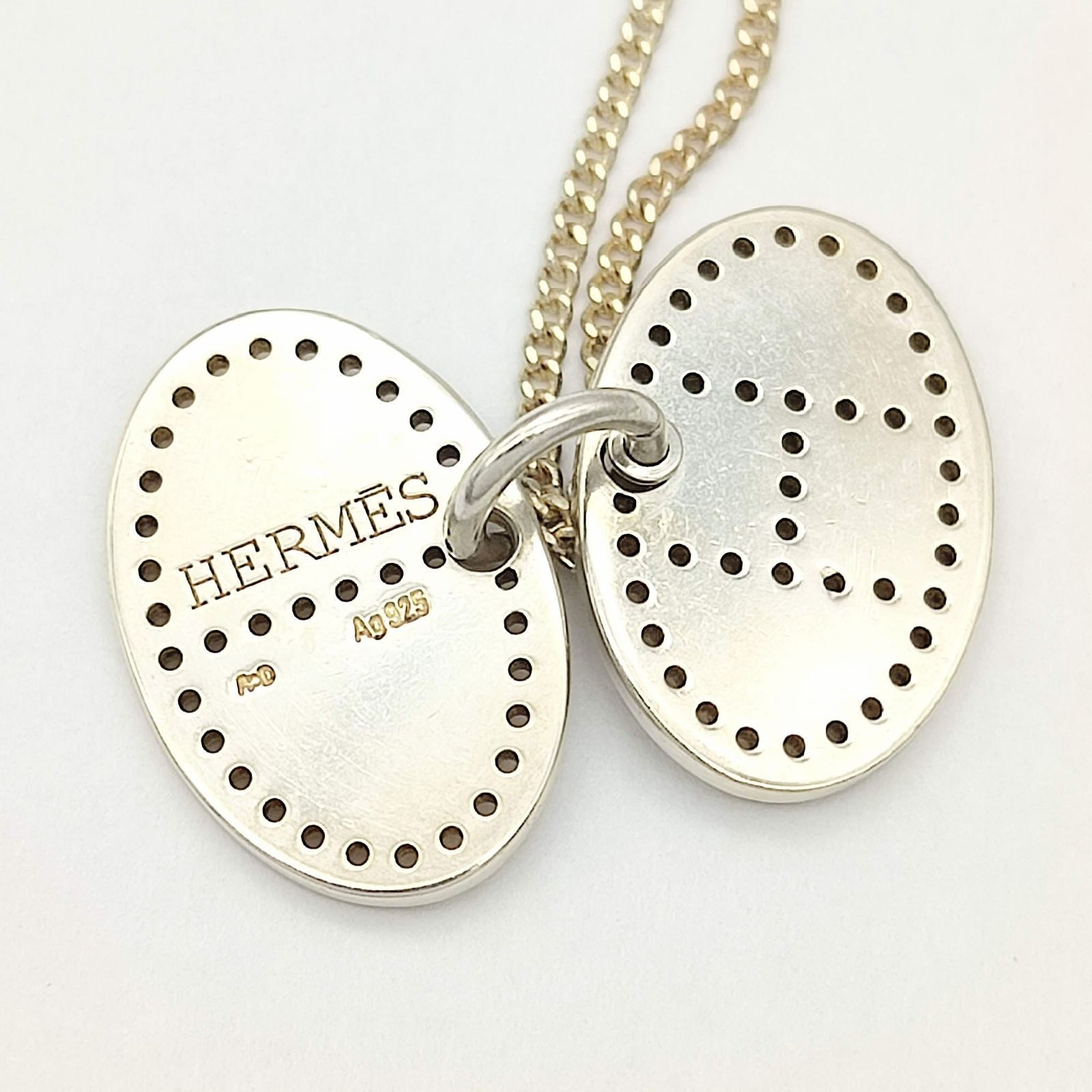 美品】HERMES エルメス エクリプス エブリンネックレス SILVER