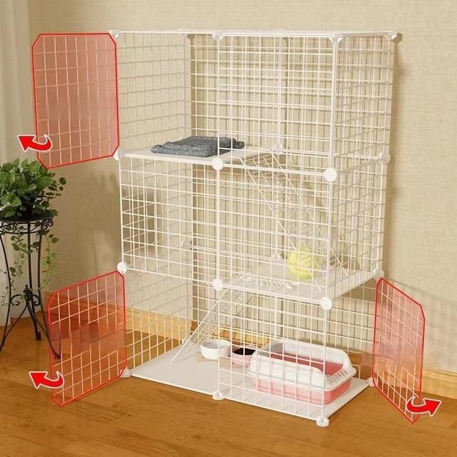 新品未使用★猫犬ケージ キャットケージ 3段 ペットケージ ステップ付 ゲージ ペットケージ キャットケージ 3段 ステップ台 ジョイント式 猫