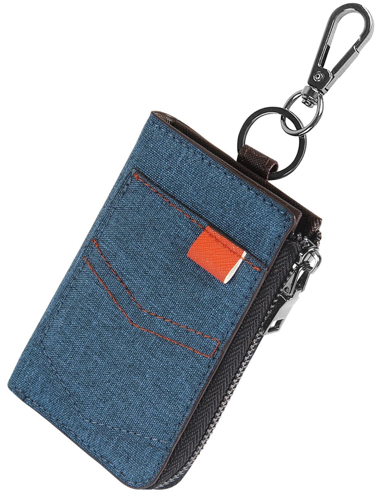メルカリShops - 【色:ブルー】コンパクト プレゼント 大容量 多機能 カード入れ 外側ポケット