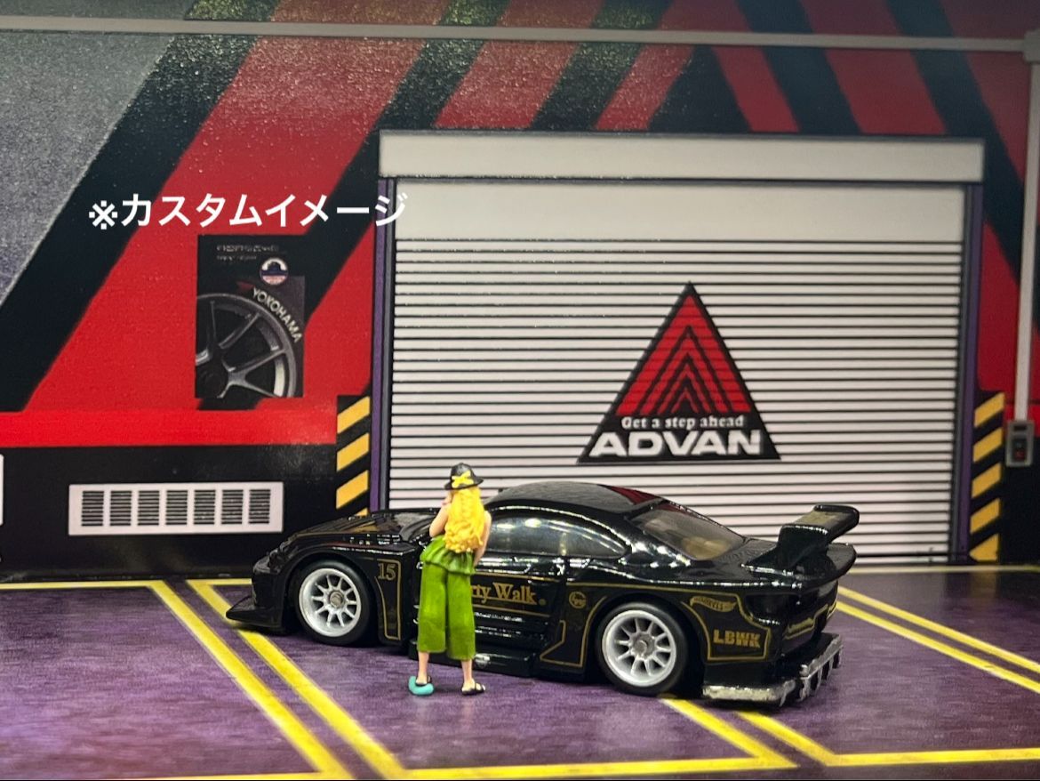 1/64 カスタムホイール 4台分 CE28風 シルバー＆ホワイト
