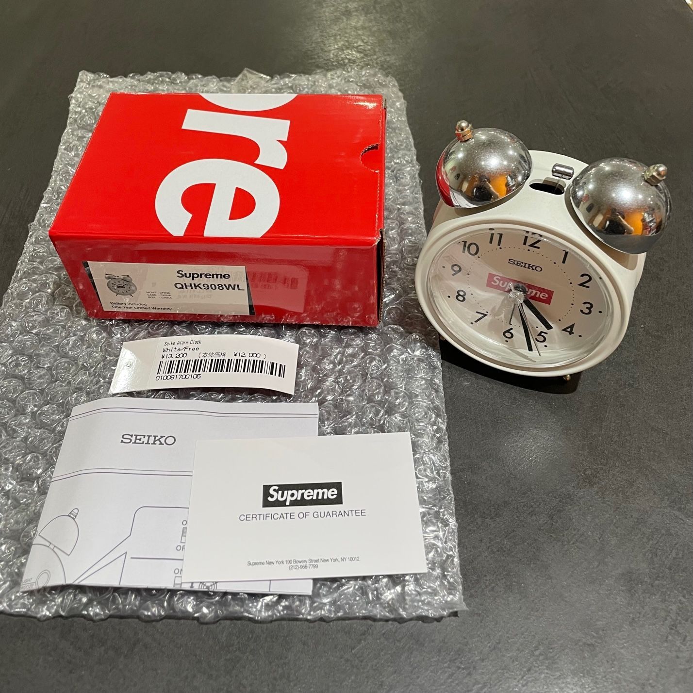 新品未使用 Supreme Seiko Alarm Clock 目覚まし時計