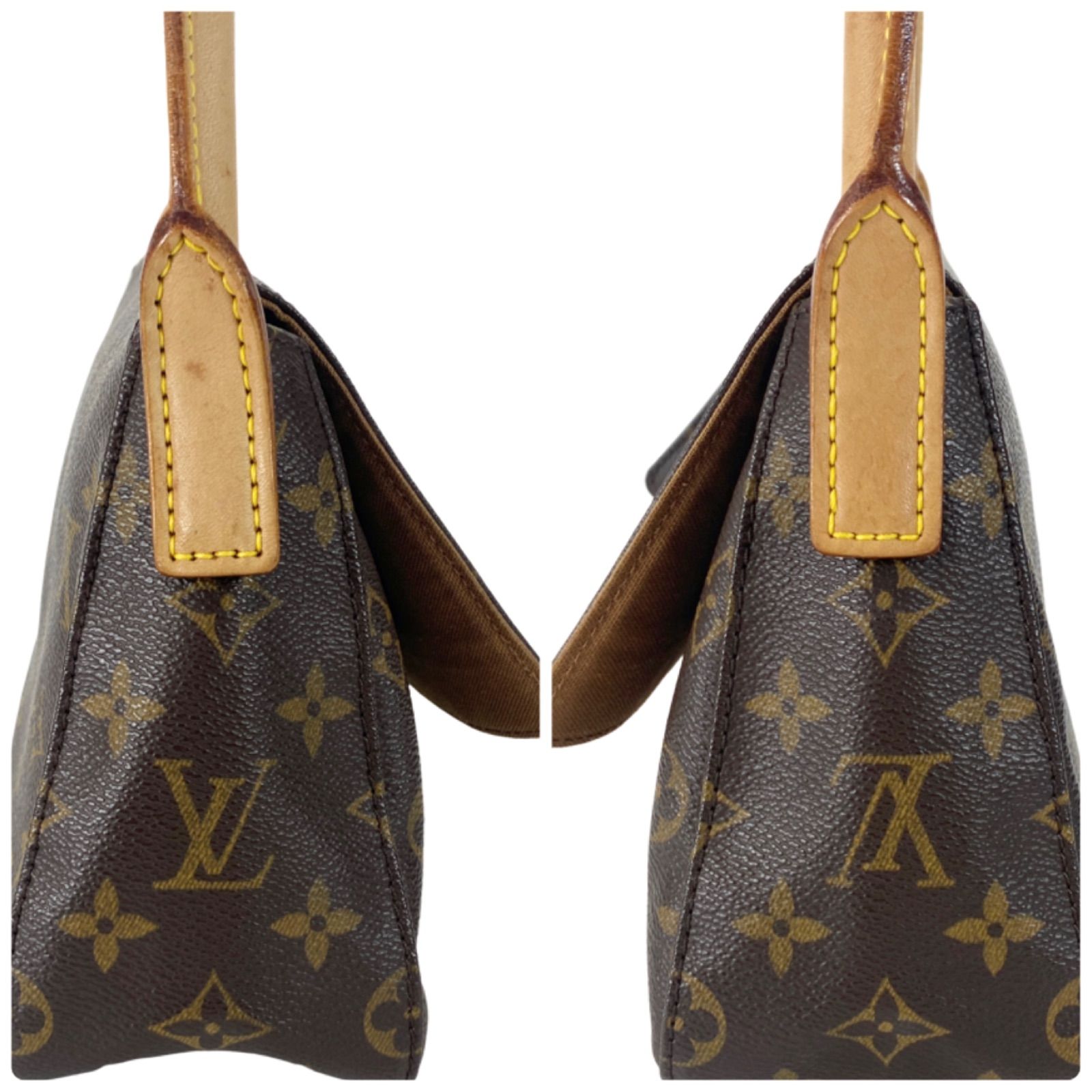 ルイ・ヴィトン LOUIS VUITTON ミニ・ルーピング ショルダーバッグ バッグ PVCコーティングキャンバス モノグラム レディース  ブラウン系 M51147 - メルカリ