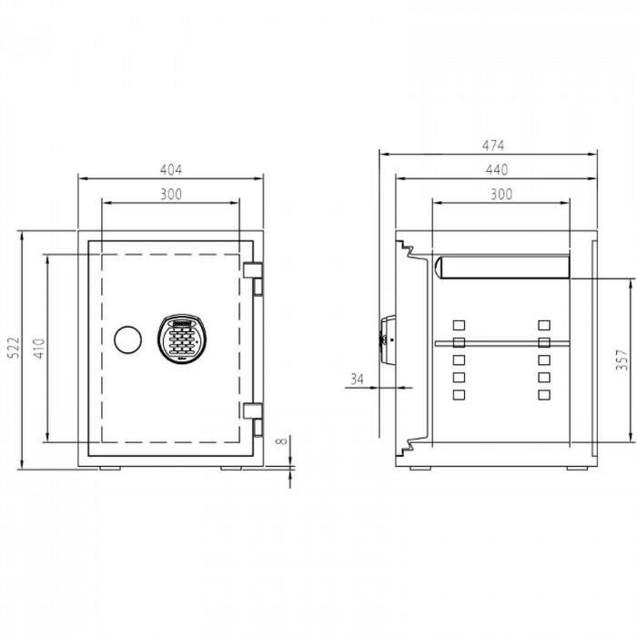 耐水デザイン金庫
