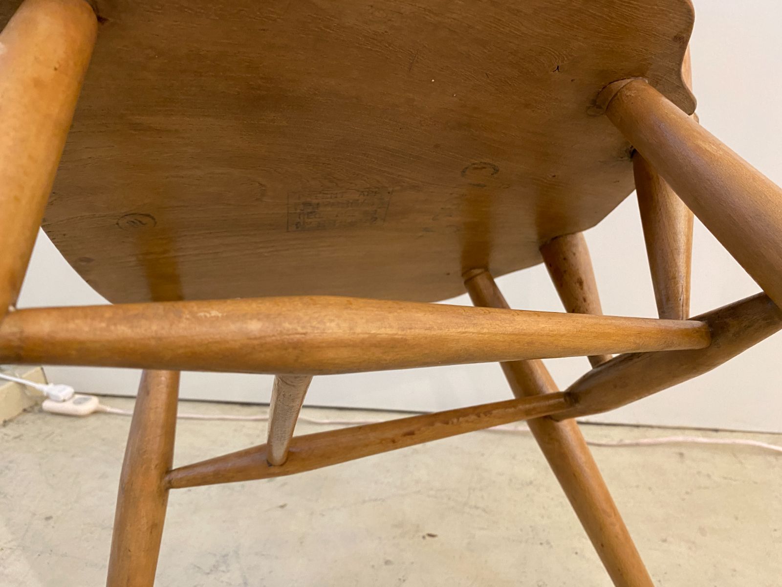 【希少】ビンテージ アーコール　ercol　スタッキングチェア　シングルバック イギリスアーコール社 ercol スタッキングチェア（シングル