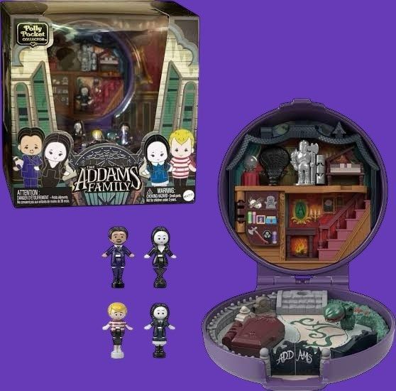 THE ADDAMS FAMILYS×Polly Pocketアダムスファミリーポーリーポケットコンパクトままごとミニチュア人形フィギュアぬいぐるみ