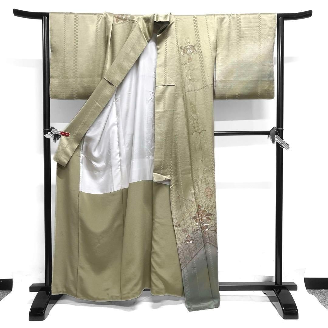 付け下げ スワトウ刺繍 唐花 唐草 市松 アラベスク 着物 021a d - メルカリ 