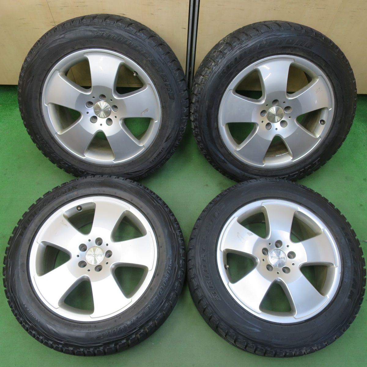 バリ溝 8.5分 ベンツ Sクラス W221 純正 255|55R18 スタッドレス ブリヂストン ブリザック DM-V1 AGA 18インチ PCD112|5H 5052707イス