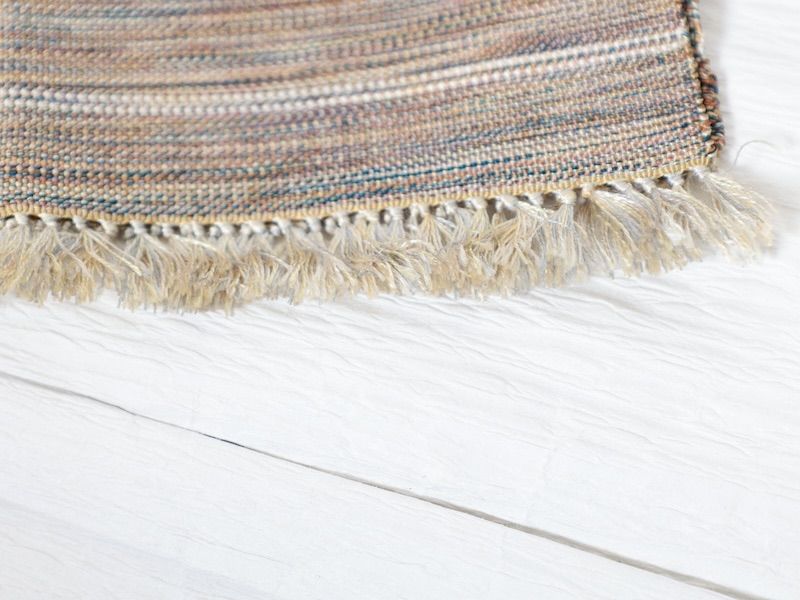  男半巾帯 紬 手織り 絣 茶濃淡 B 875 角帯 帯