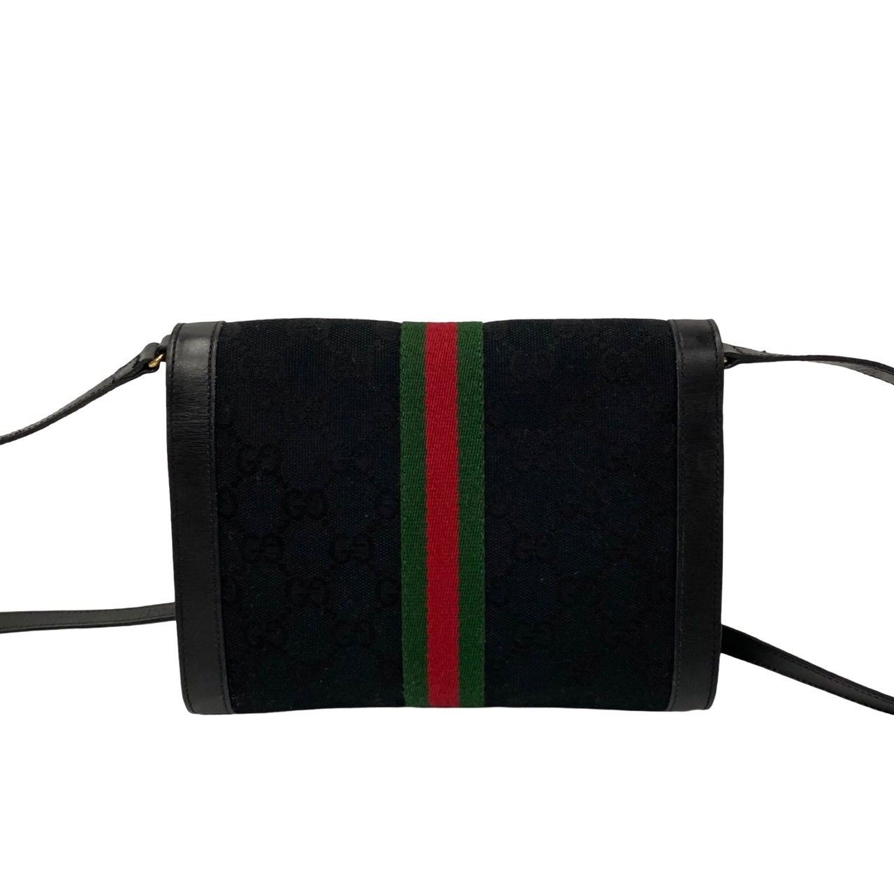 ほぼ未使用 GUCCI オールドグッチ シェリーライン レザー GGキャンバス 