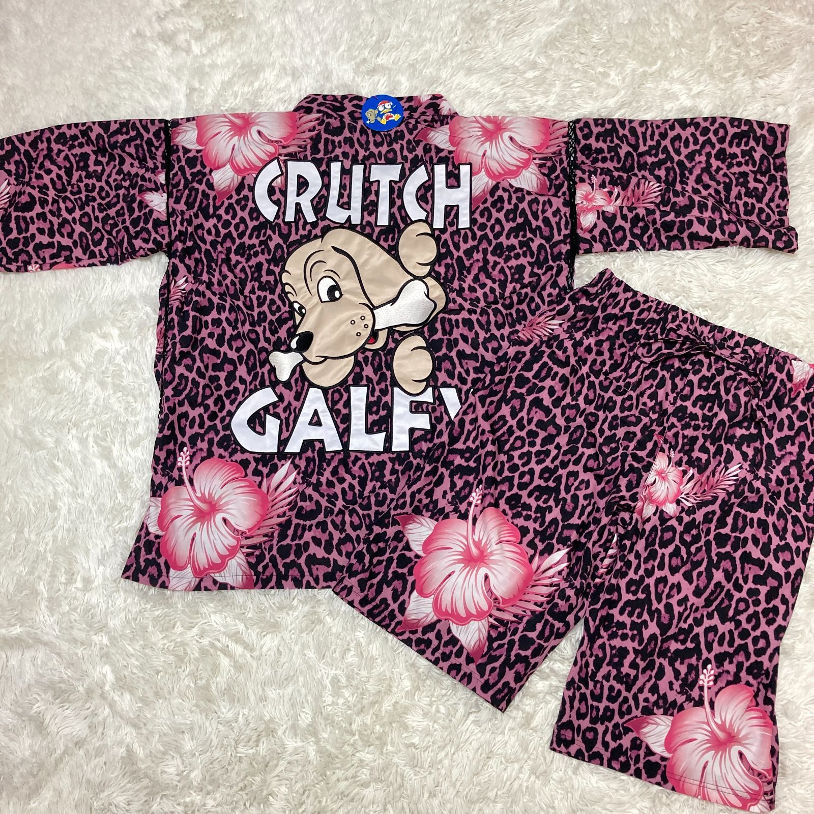 ♥訳あり ガルフィー GALFY ヒョウ柄 甚平 あの時の甚平 ピンク 中型