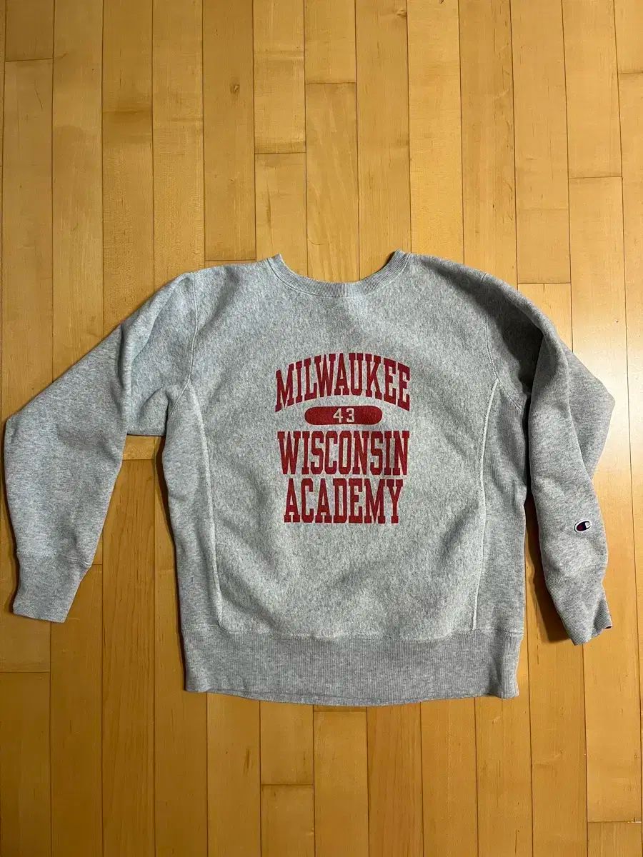 チャンピオン ブルー リバースウィーブ スウェットシャツ L