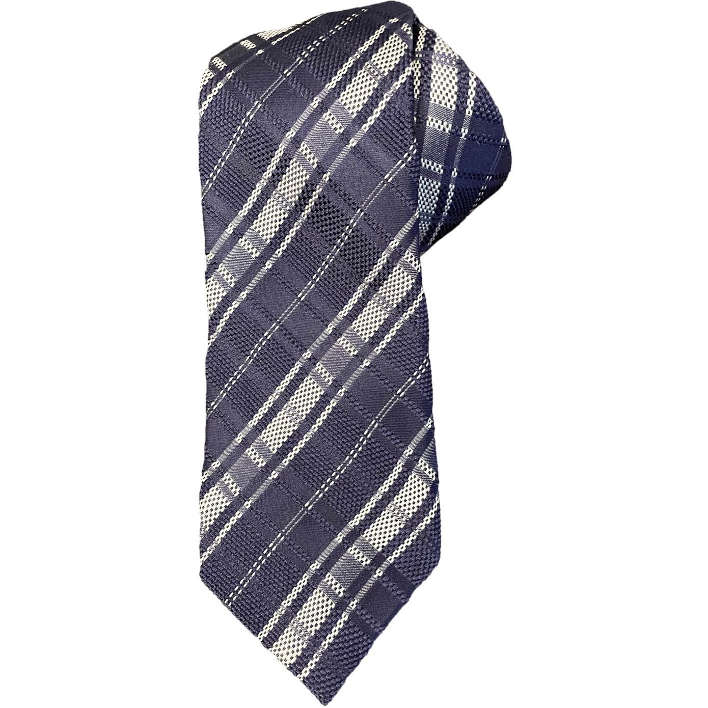 MADE IN JAPAN製 BEAMS F レジメンタルストライプチェック柄シルク