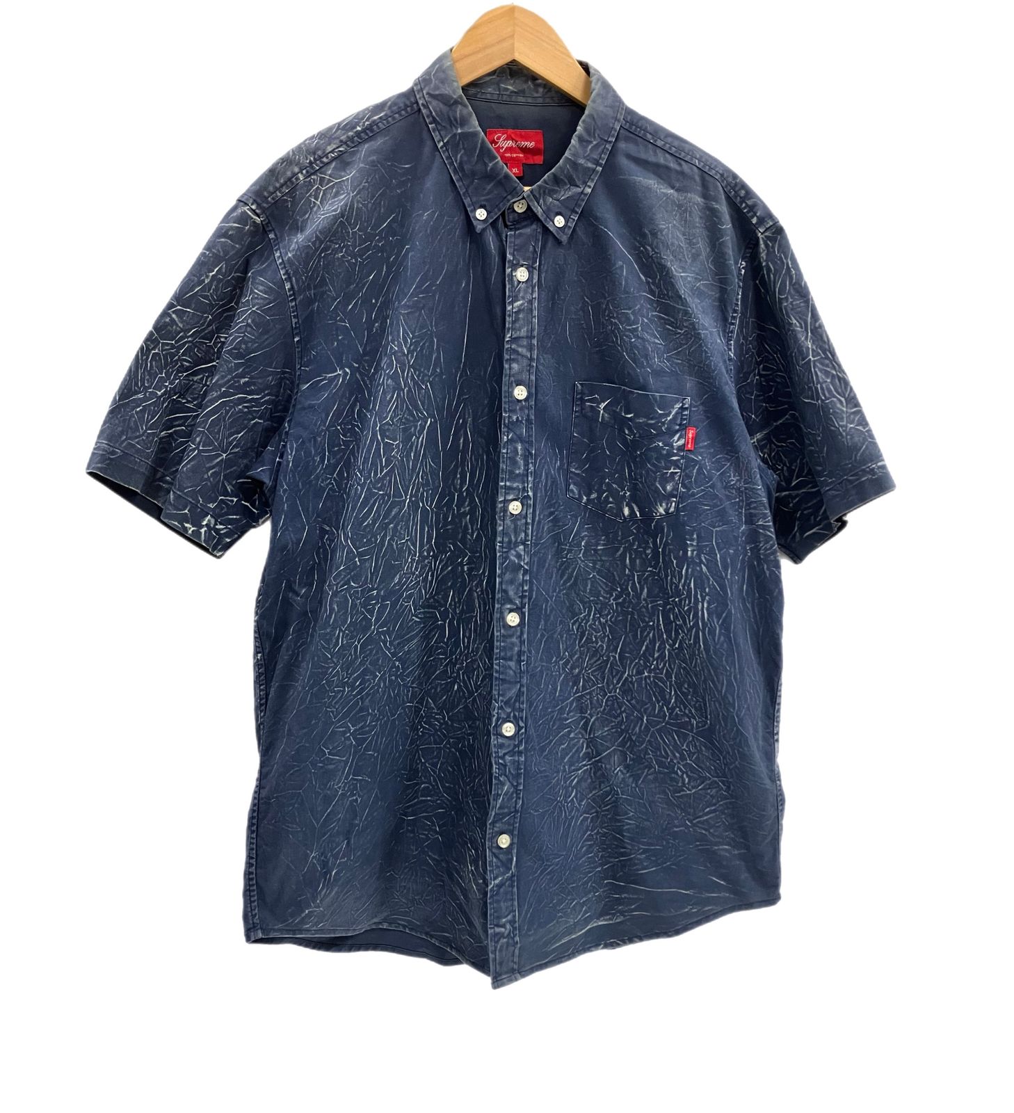 Supremeネイビー半袖シャツ Supreme シュプリーム S/S Shirt 胸ポケット 半袖 シャツ