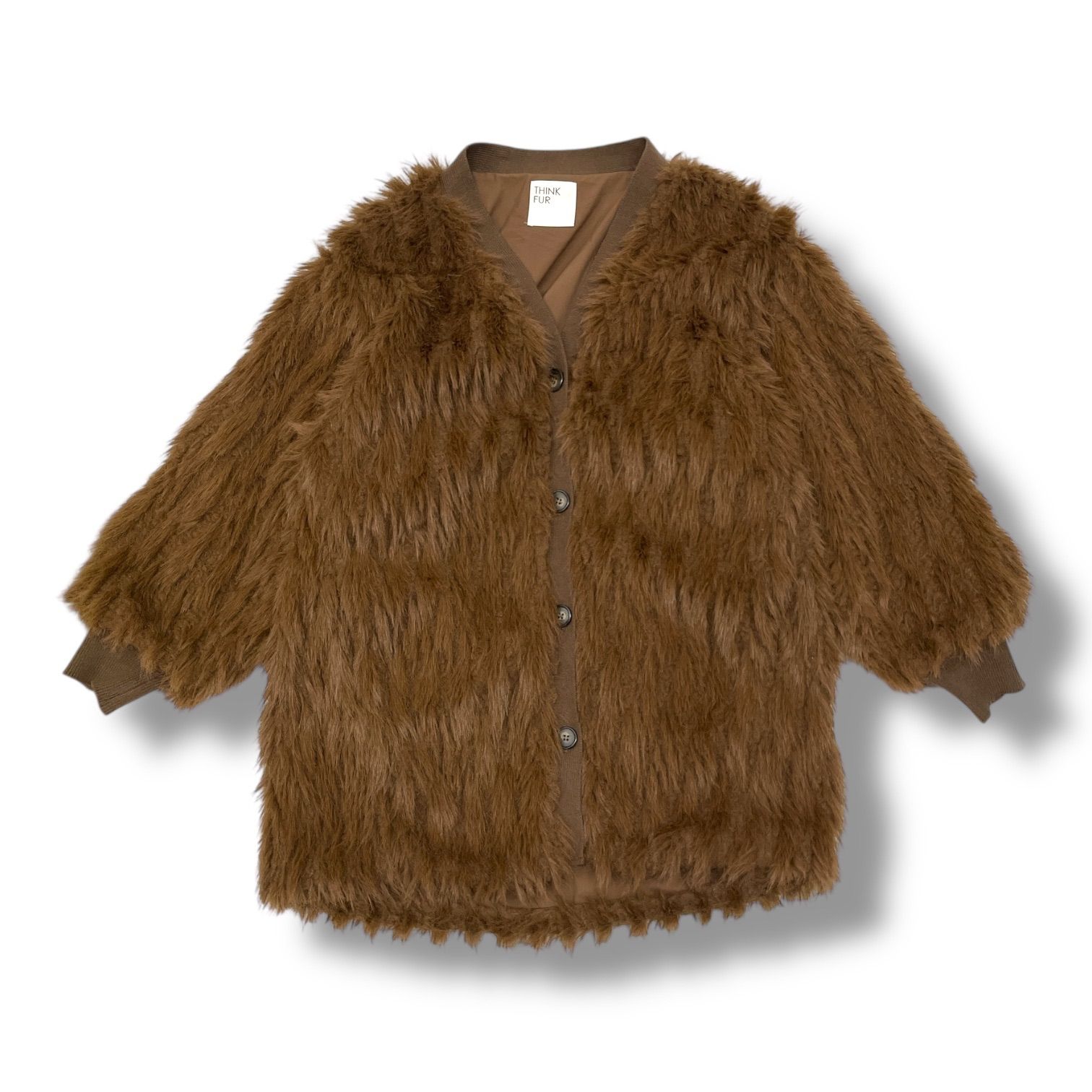 THINK FUR シンクファー Fur×Knit Medium Cardigan ファー ニット