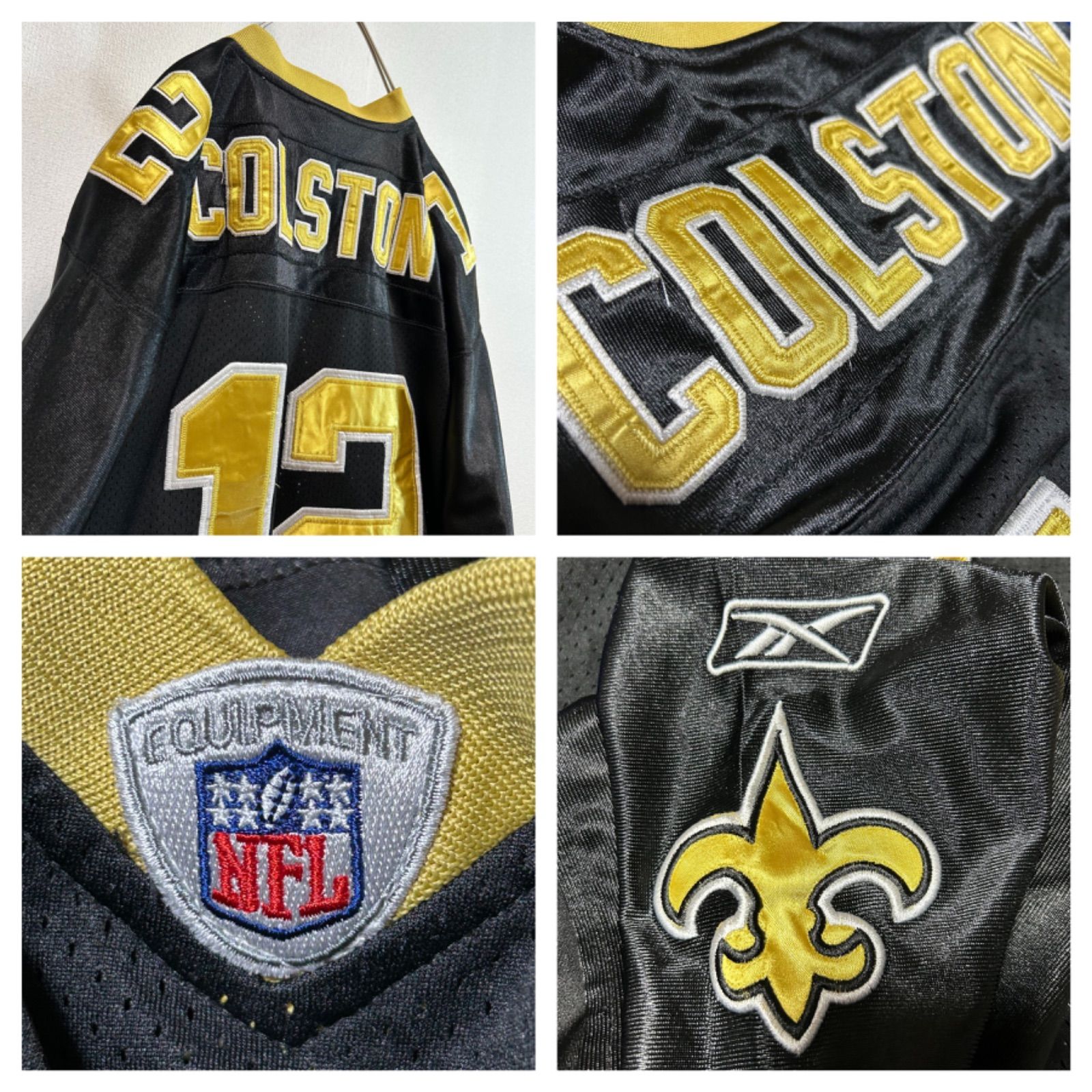 美品NFLセインツゲームシャツ肉厚SAINTS大 Tシャツ両面刺繍