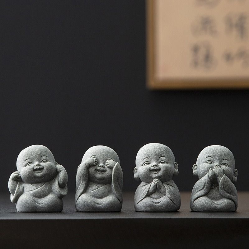 かわいい お地蔵様 4つセット 置き物 ミニ お地蔵さん フィギュア