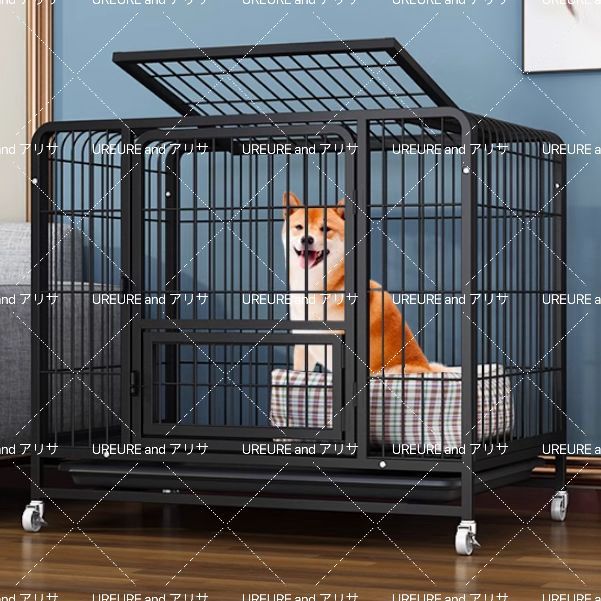 【新品】中型・大型犬用 ステンレスケージ 頑丈 100kg耐荷重 犬小屋 新品】中型・大型犬用 ステンレスケージ 頑丈 100kg耐荷重 犬
