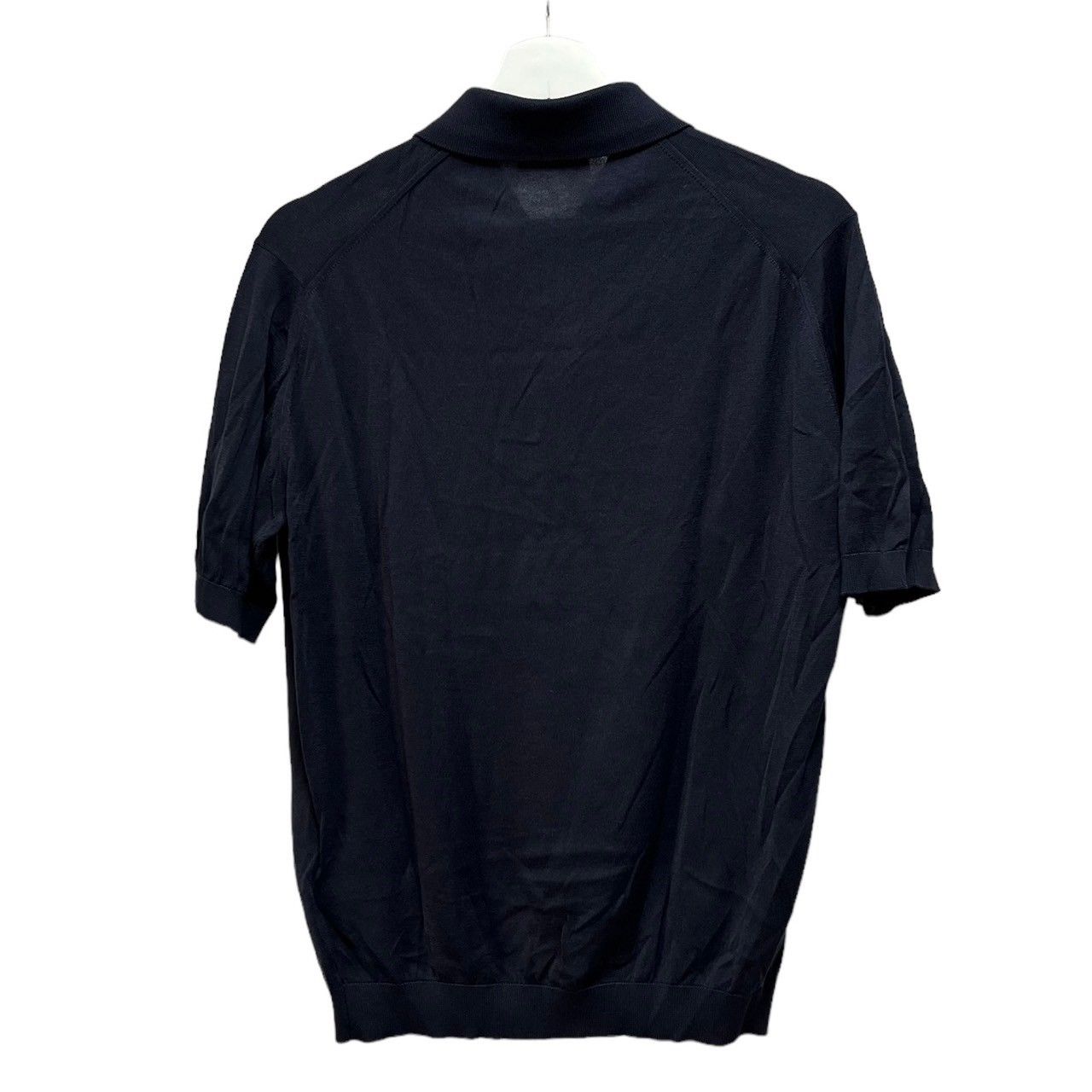 JOHN SMEDLEY ジョンスメドレー コットンニットポロ ネイビー 英国製 JOHN SMEDLEY】「ISIS」30Gシーアイランドコットン ニットポロ