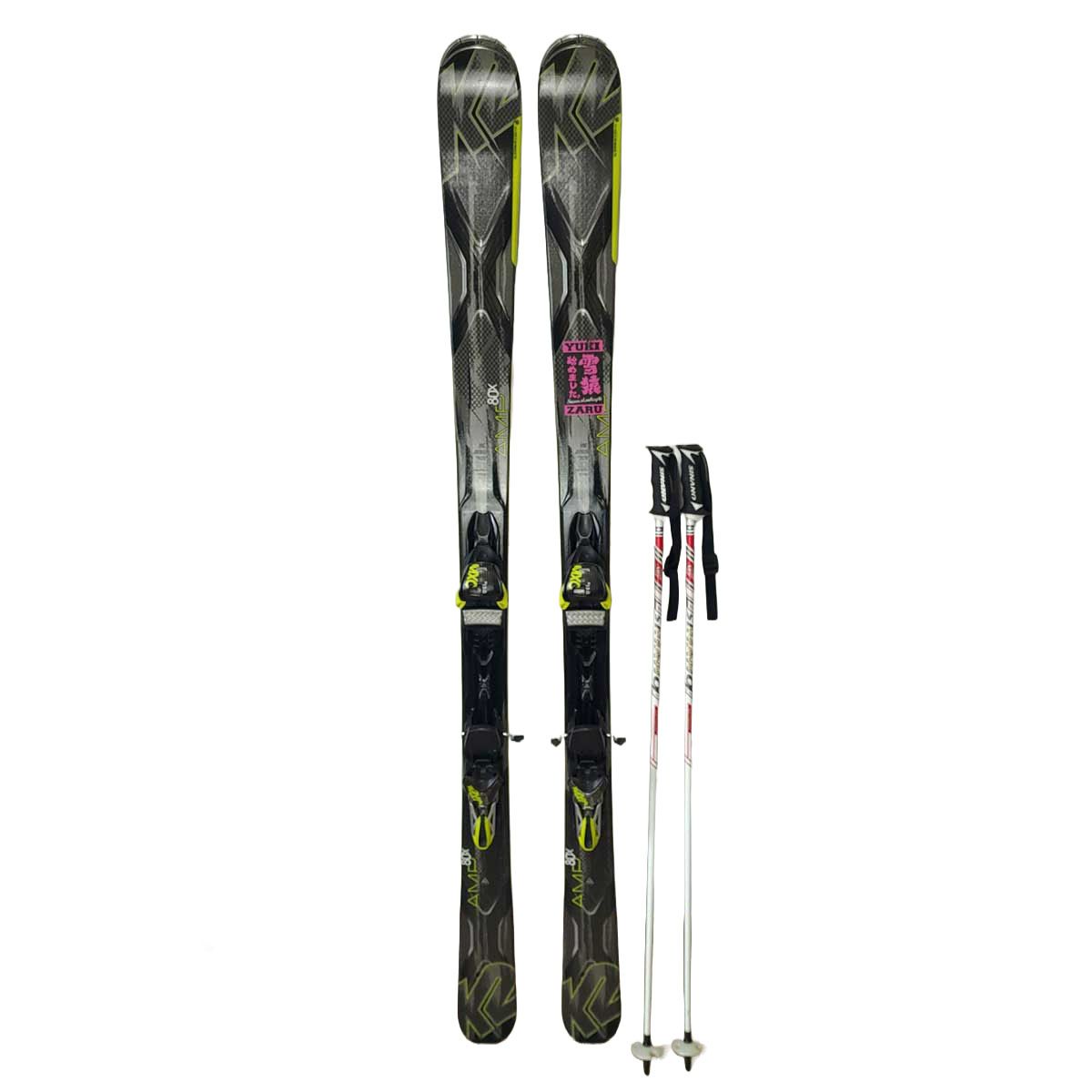 170センチ スキーとストックセット - スキー