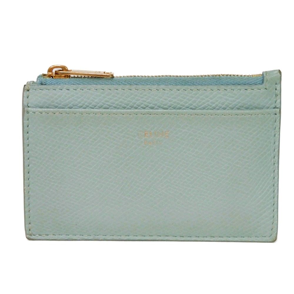 Celine 財布 セリーヌ カードケース 水色 CELINE セリーヌ ジップ