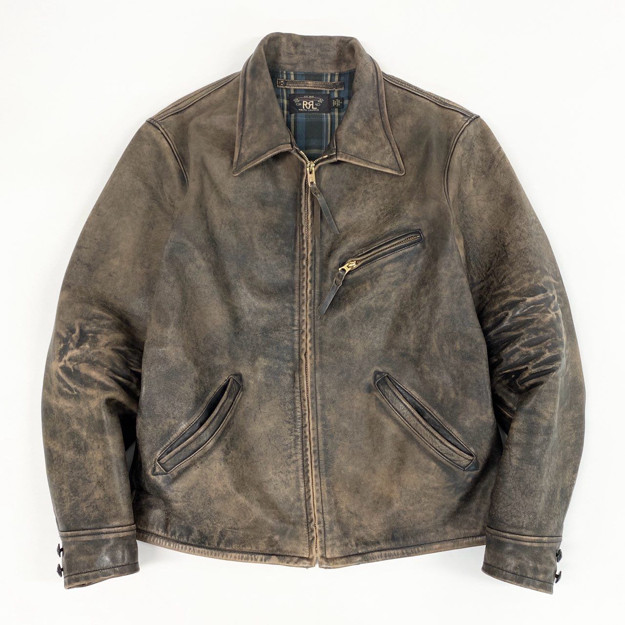 希少】Ralph Lauren 牛革 レザージャケット シングル