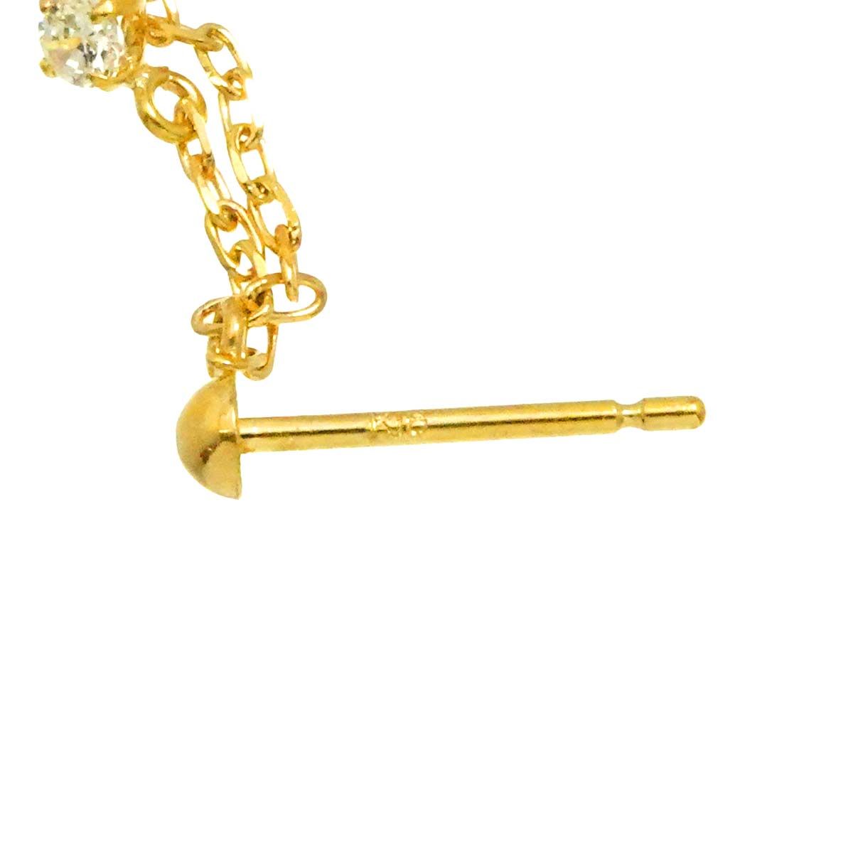 全品100％最安値! ダイヤ ピアス K18 YG イエローゴールド 750 Diamond Earrings Pierced 90296659 【史上最も激安！】