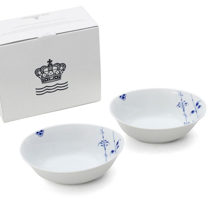 ロイヤルコペンハーゲン 2500 ブルーパルメッテ 033 オーバルボウル ペア 15cm Royal Copenhagen Blue Palmette ギフト 結婚祝い プレゼント 贈り物 食器セット ギフトセット