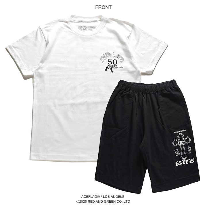 ACE FLAG 上下セット 半袖 ブランド Tシャツ ハーフパンツ メンズ 春夏