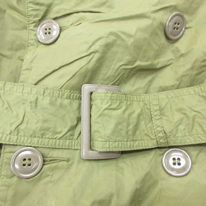 L/古着 長袖 ビンテージ レイン コート メンズ 60s ロング丈 緑系 