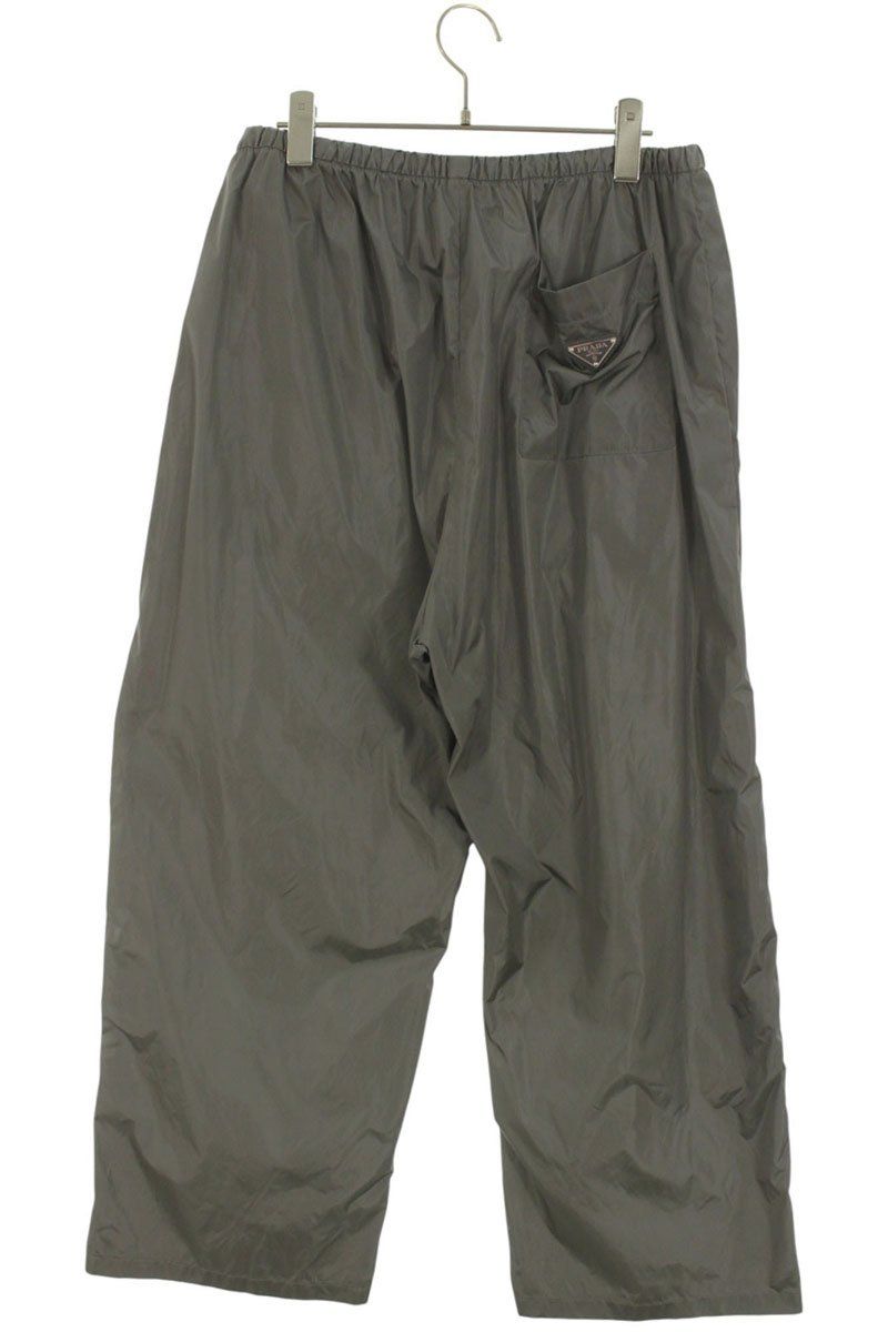 三角ロゴプレートナイロンロングパンツ メンズ